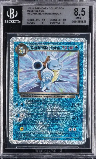 BGS 8.5 Legendary Collection Dark Blastoise, cert 0014851629