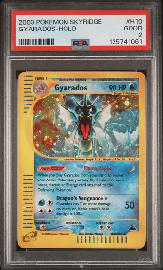 PSA 2 Skyridge Gyarados, cert 125741061