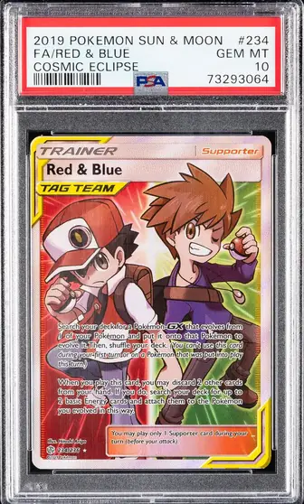 PSA 10 Cosmic Eclipse Red & Blue, cert 73293064